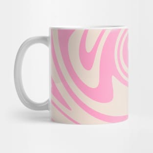 70s Retro Swirl Pink Color Abstract Mug